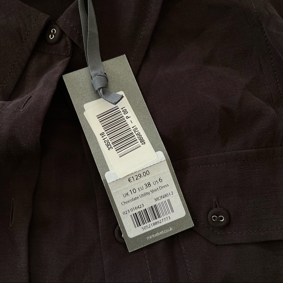 NWT Mint Velvet Chocolate Utility Shirt Dress - As Seen On Kate Middleton - Picture 6 of 11